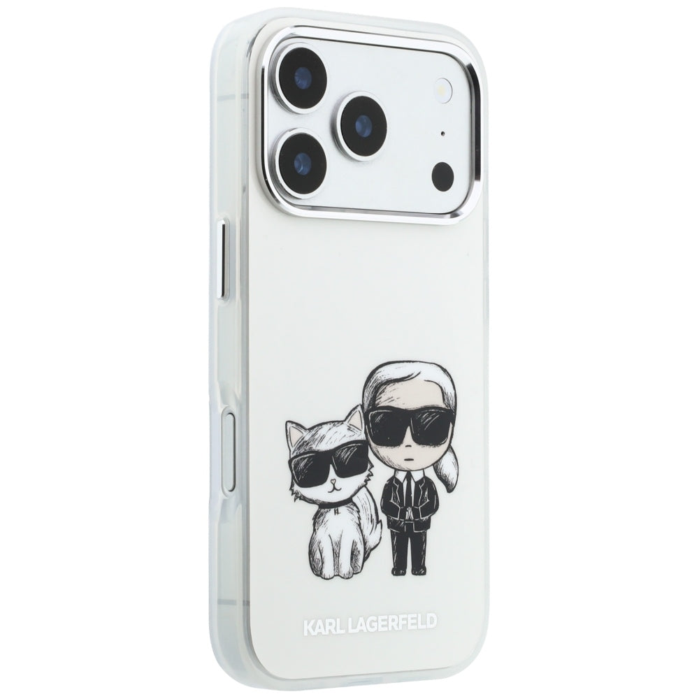 MagSafe-Hülle für Apple iPhone 18 Pro Max / 17 Pro Max, Karl Lagerfeld, IML KC Bodies Sketch Print, Beige