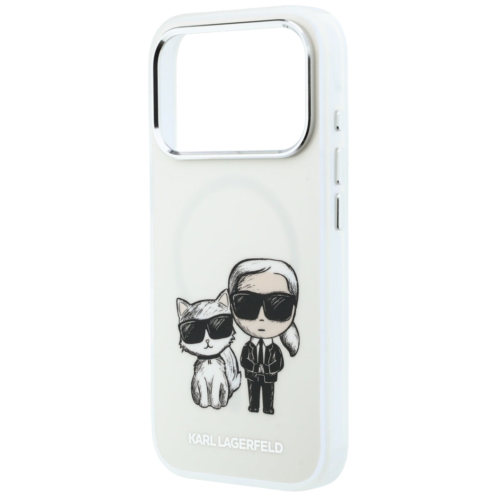 MagSafe-Hülle für Apple iPhone 18 Pro Max / 17 Pro Max, Karl Lagerfeld, IML KC Bodies Sketch Print, Beige