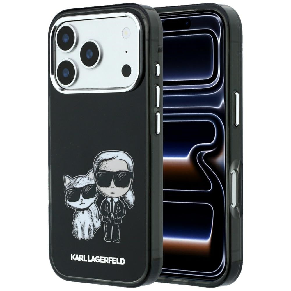 MagSafe-Hülle für Apple iPhone 18 Pro Max / 17 Pro Max, Karl Lagerfeld, IML KC Bodies Sketch Print, Schwarz