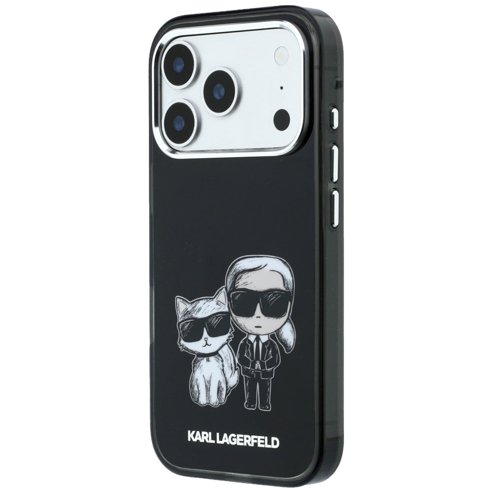 MagSafe-Hülle für Apple iPhone 18 Pro Max / 17 Pro Max, Karl Lagerfeld, IML KC Bodies Sketch Print, Schwarz