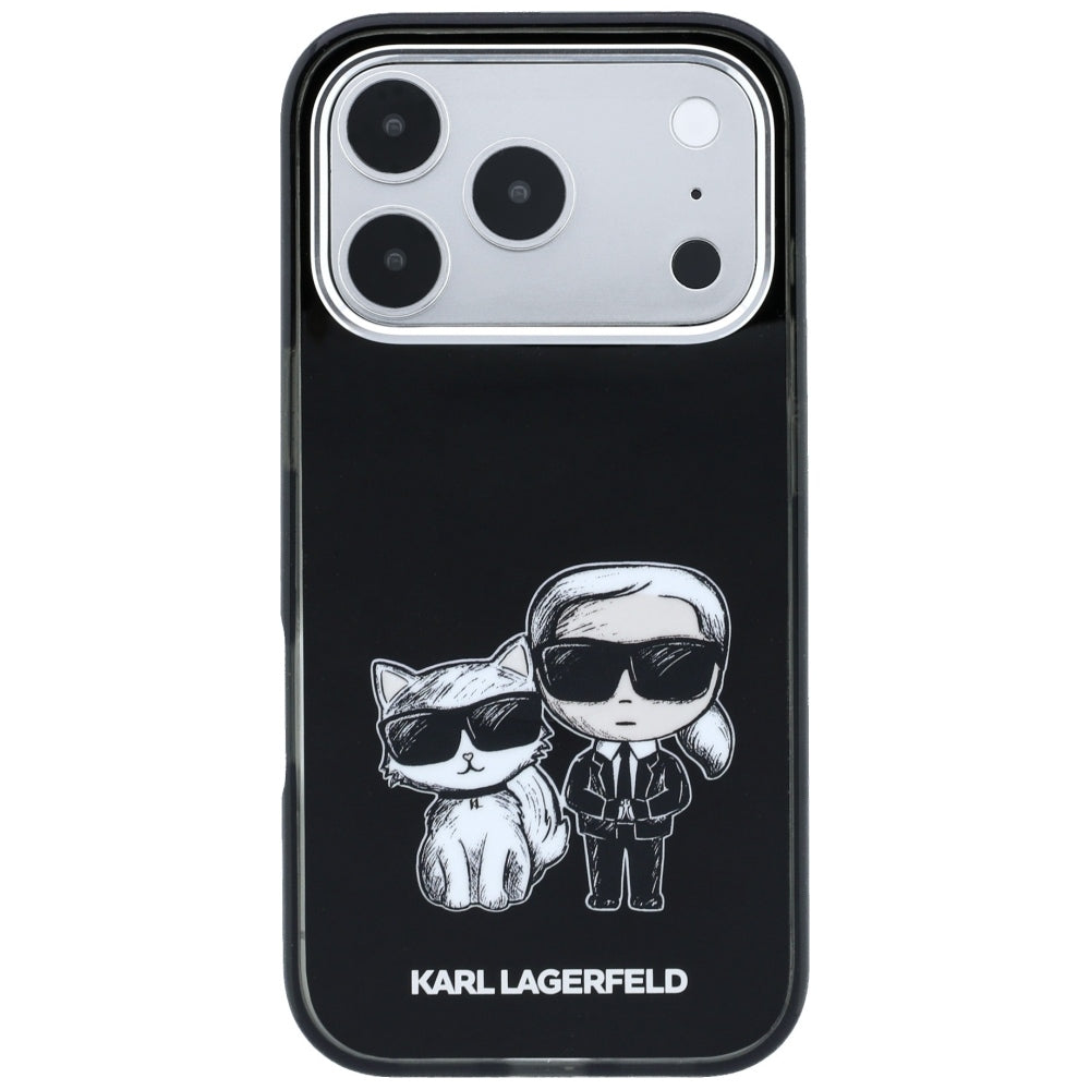 MagSafe-Hülle für Apple iPhone 18 Pro Max / 17 Pro Max, Karl Lagerfeld, IML KC Bodies Sketch Print, Schwarz