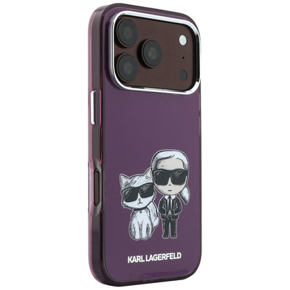 MagSafe-Hülle für Apple iPhone 18 Pro Max / 17 Pro Max, Karl Lagerfeld, IML KC Bodies Sketch Print, Weinrot
