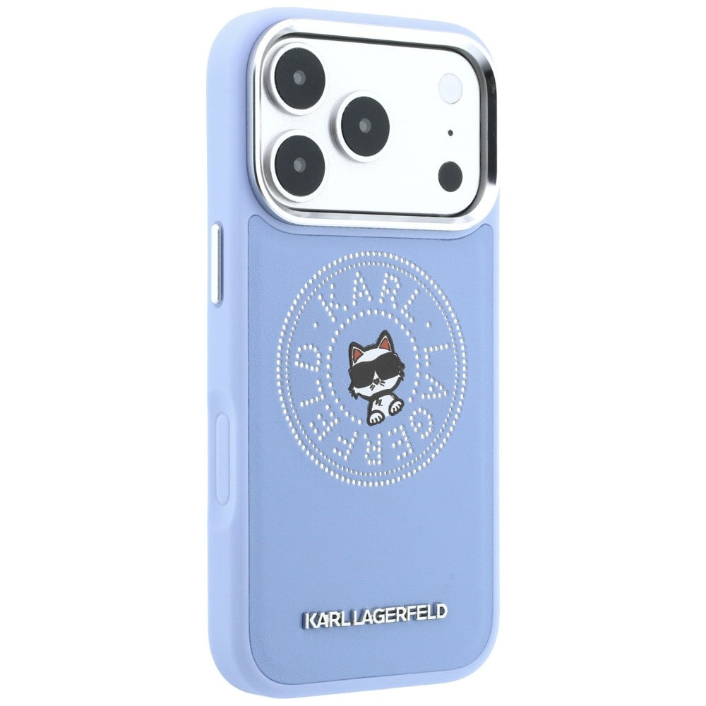 MagSafe-Hülle für Apple iPhone 18 Pro Max / 17 Pro Max, Karl Lagerfeld, Point and Choupette Sketch, Bleu