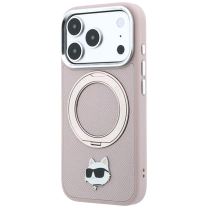 MagSafe-Hülle für Apple iPhone 18 Pro Max / 17 Pro Max, Karl Lagerfeld, Ring Stand 360 Choupette Pin, Rosa