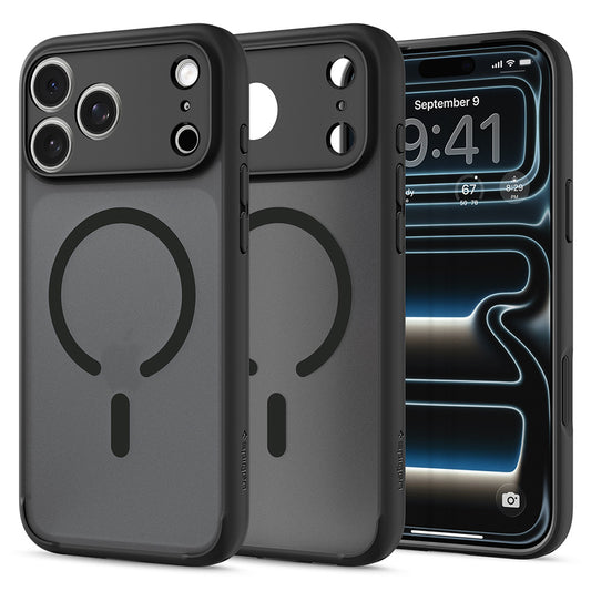 MagSafe-Hülle für Apple iPhone 18 Pro Max / 17 Pro Max, Spigen, Ultra Hybrid, Satin Schwarz ACS12123