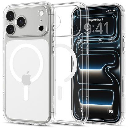 MagSafe-Hülle für Apple iPhone 18 Pro Max / 17 Pro Max, Spigen, Ultra Hybrid, Transparent Weiß ACS12118