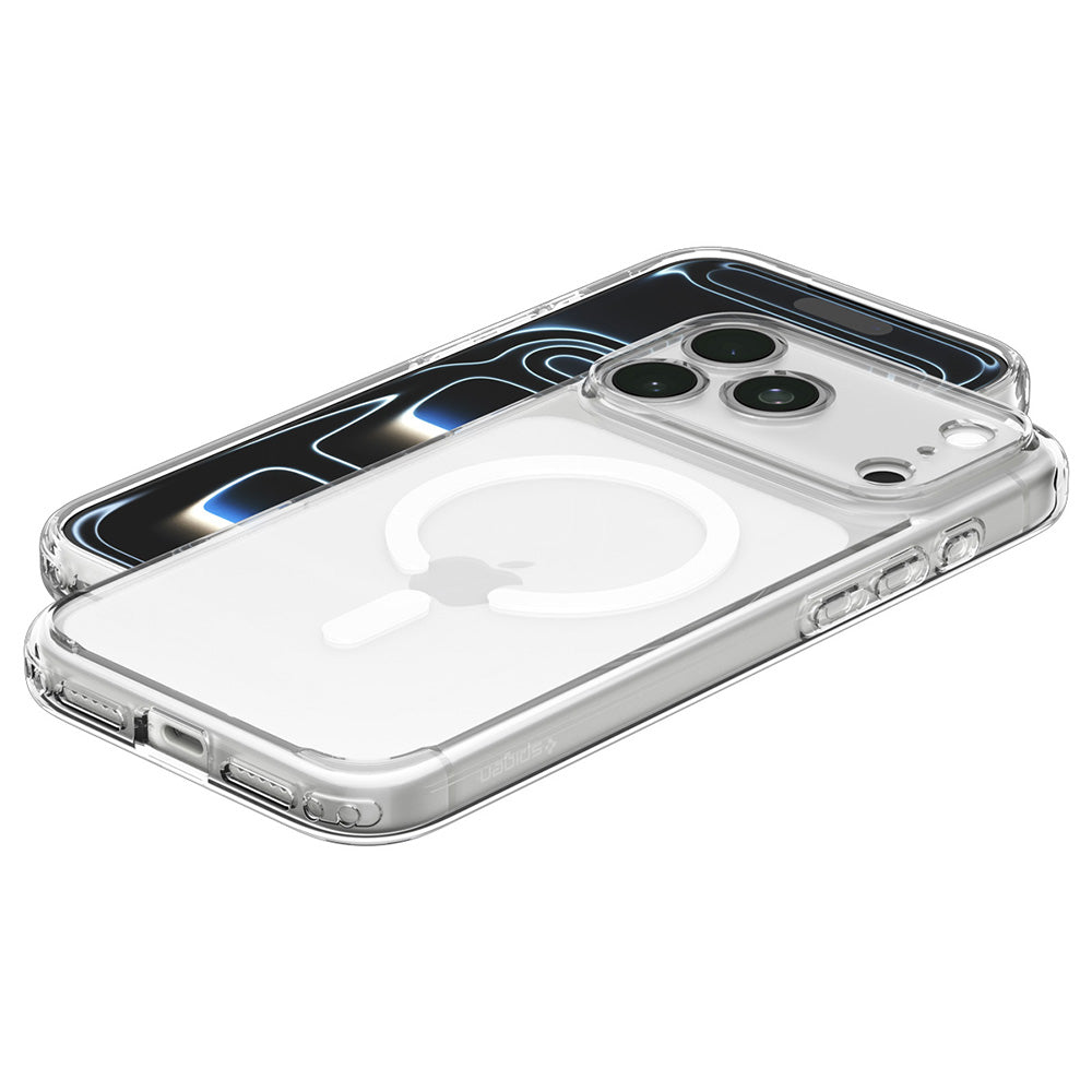 MagSafe-Hülle für Apple iPhone 18 Pro Max / 17 Pro Max, Spigen, Ultra Hybrid, Transparent Weiß ACS12118