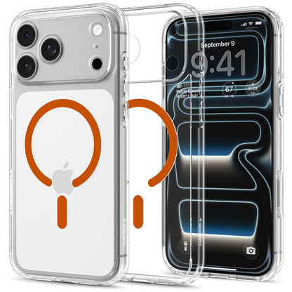 MagSafe-Hülle für Apple iPhone 18 Pro Max / 17 Pro Max, Spigen, Ultra Hybrid, Transparent Orange ACS12122