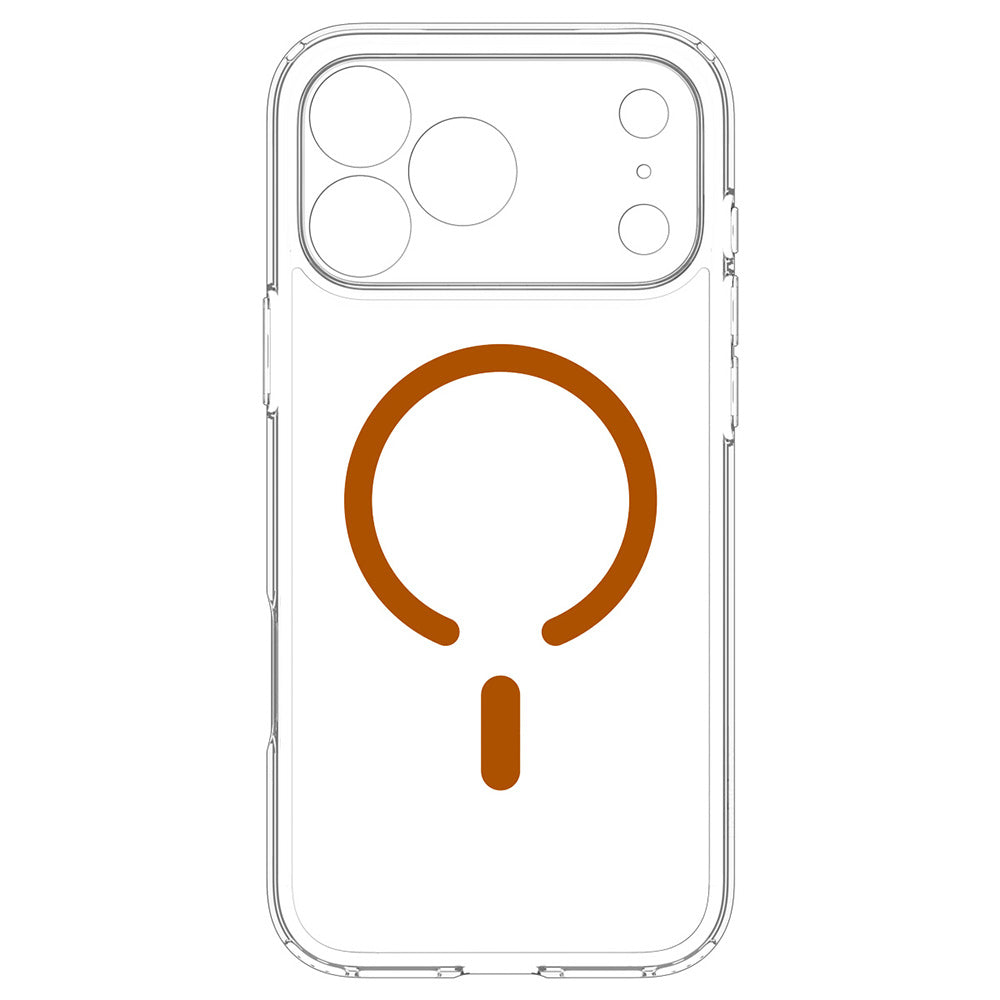 MagSafe-Hülle für Apple iPhone 18 Pro Max / 17 Pro Max, Spigen, Ultra Hybrid, Transparent Orange ACS12122