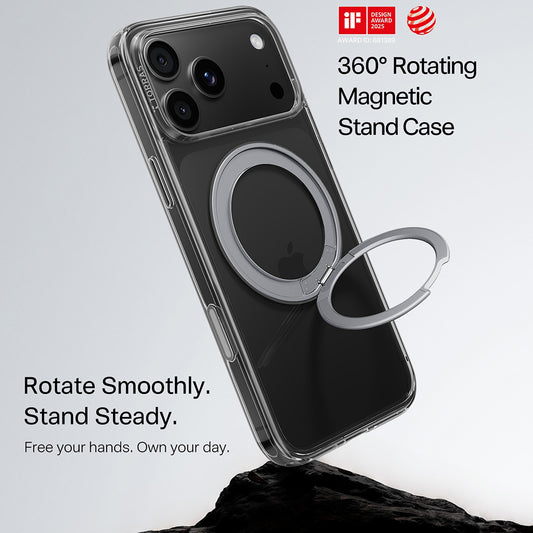 MagSafe-Hülle für Apple iPhone 18 Pro Max / 17 Pro Max, Torras, Ostand O1 Guardian, Transparent