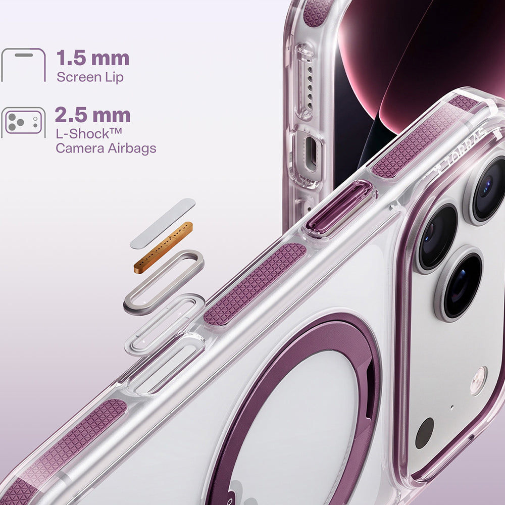 MagSafe-Hülle für Apple iPhone 18 Pro Max / 17 Pro Max, Torras, Ostand O3 Light, Lila