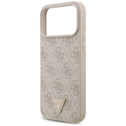 MagSafe Case for Apple iPhone 18 Pro Max, Guess, 4G Triangle Strass, Pink