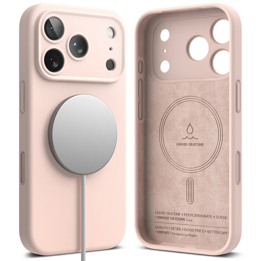 MagSafe-Hülle für Apple iPhone 18 Pro, Ringke, Silikon, Rosa