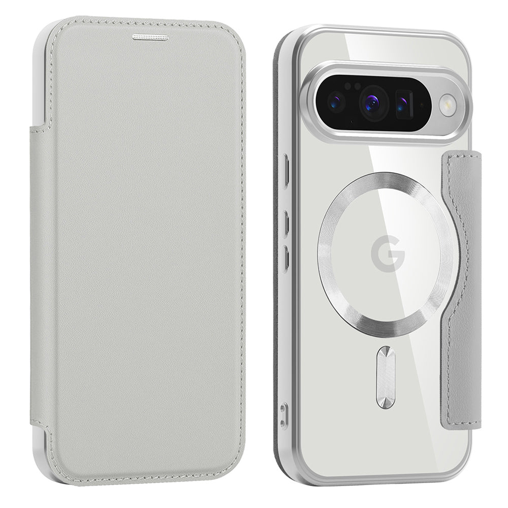 MagSafe-Hülle für Google Pixel 10 Pro / 10, Techsuit, SmartMag Book, Grau