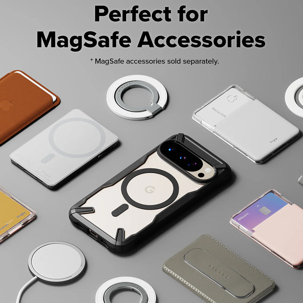 MagSafe-Hülle für Google Pixel 10 Pro / 10, Ringke, Fusion X, Schwarz