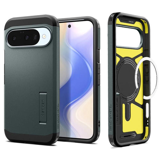 MagSafe Hülle für Google Pixel 10 Pro / 10, Spigen, Tough Armor, Grün ACS09707