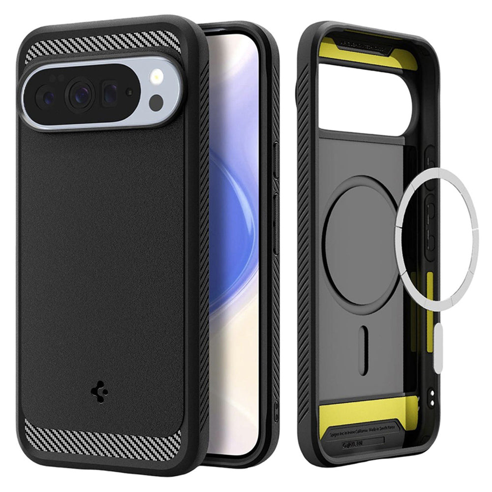 MagSafe Hülle für Google Pixel 10 Pro XL, Spigen, Rugged Armor, Mattschwarz ACS09721