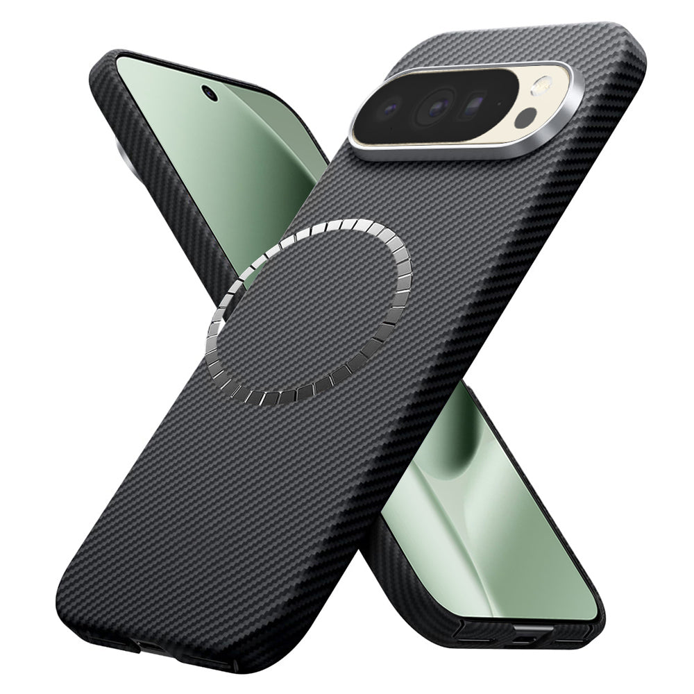 MagSafe Hülle für Google Pixel 10 Pro XL, Techsuit, Aramidfasern, Schwarz