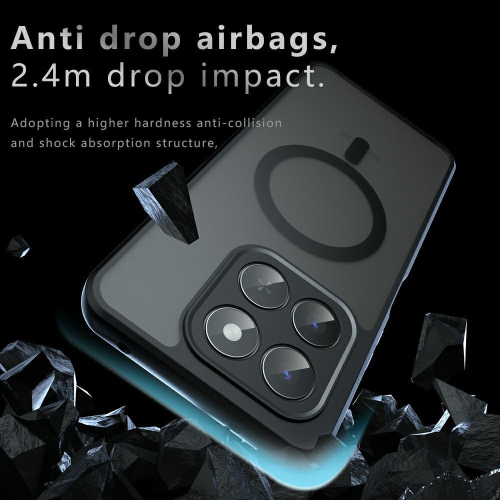 MagSafe Hülle für Honor 400 Smart 4G / X7d 4G / 400 Smart 5G, Techsuit, PureFrost, Satinschwarz