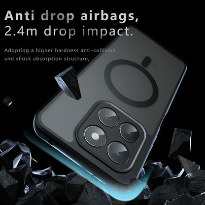 MagSafe Hülle für Honor 400 Smart 4G / X7d 4G / 400 Smart 5G, Techsuit, PureFrost, Satinschwarz