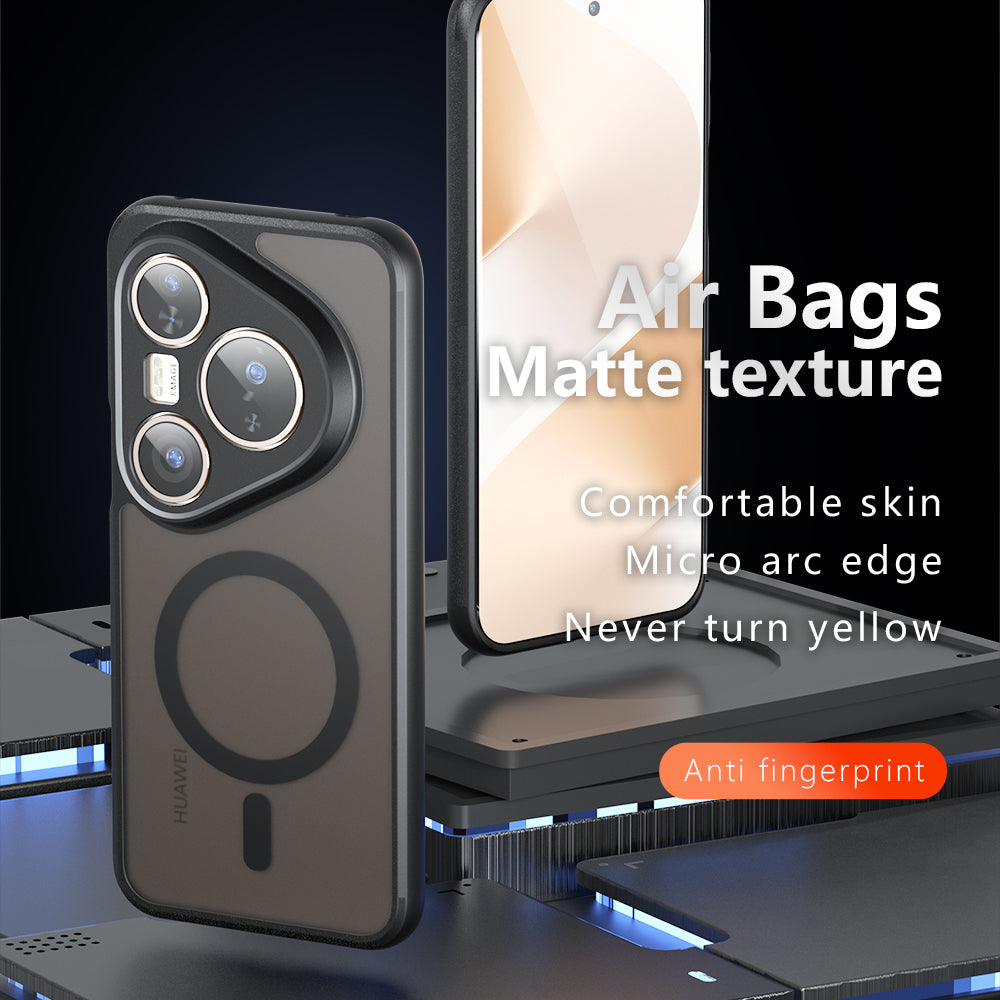 MagSafe-Hülle für Huawei Pura 80 Pro / Pura 80 Ultra, Techsuit, PureFrost, Satin Schwarz