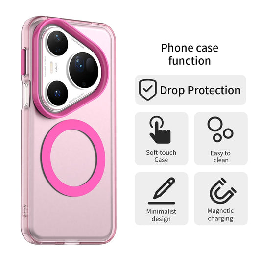 MagSafe-Hülle für Huawei Pura 80 Ultra, Techsuit, CandyCase, Rosa