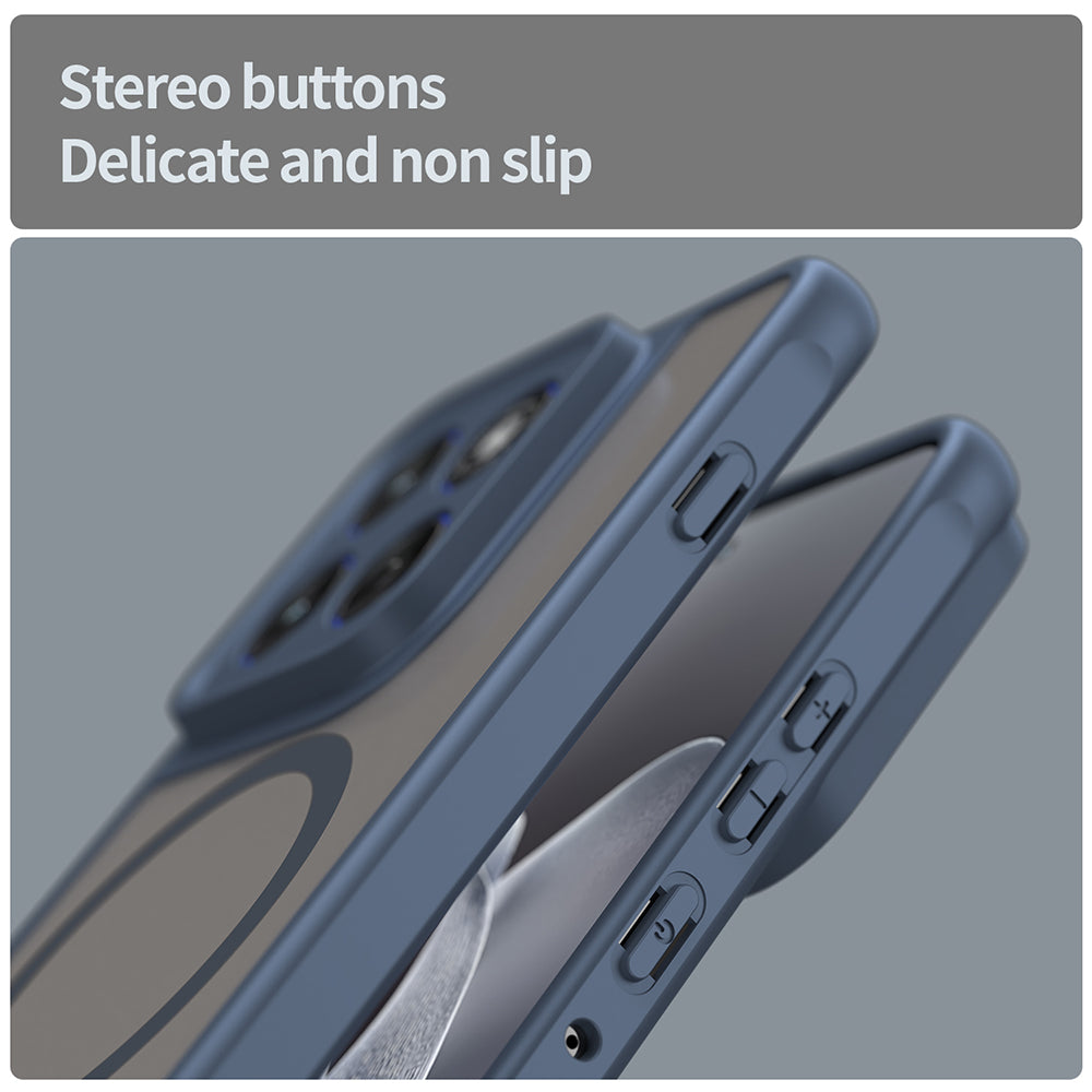 MagSafe Hülle für Motorola Edge 70, Techsuit, HaloFrost II, Marineblau