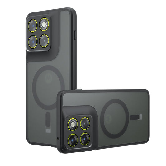 MagSafe Hülle für Motorola Edge 70, Techsuit, PureFrost, Satinschwarz