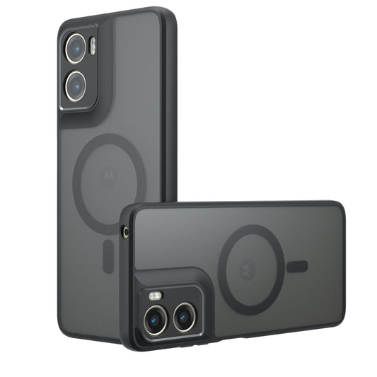 MagSafe Hülle für Motorola Moto G06, Techsuit, PureFrost, Satinschwarz