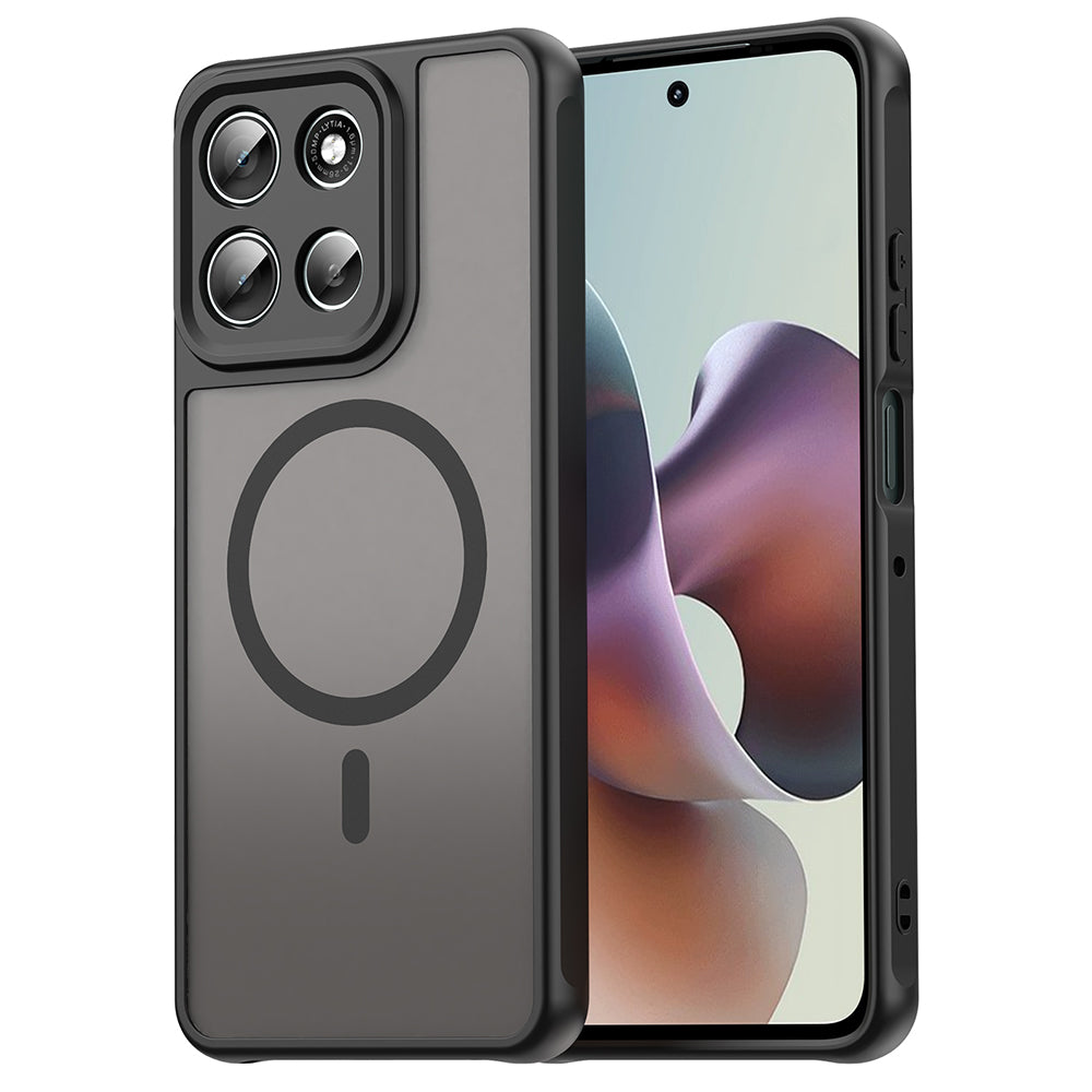 MagSafe-Hülle für Motorola Moto G86, Techsuit, HaloFrost II, Schwarz