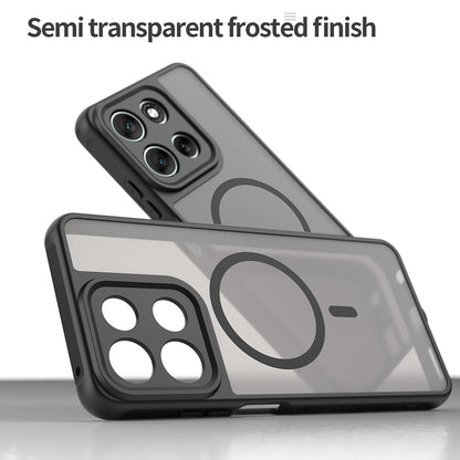 MagSafe-Hülle für Motorola Moto G86, Techsuit, HaloFrost II, Schwarz