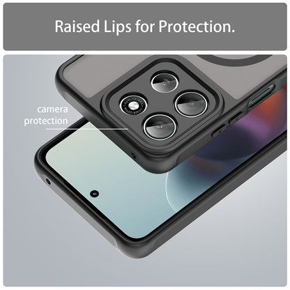 MagSafe-Hülle für Motorola Moto G86, Techsuit, HaloFrost II, Schwarz