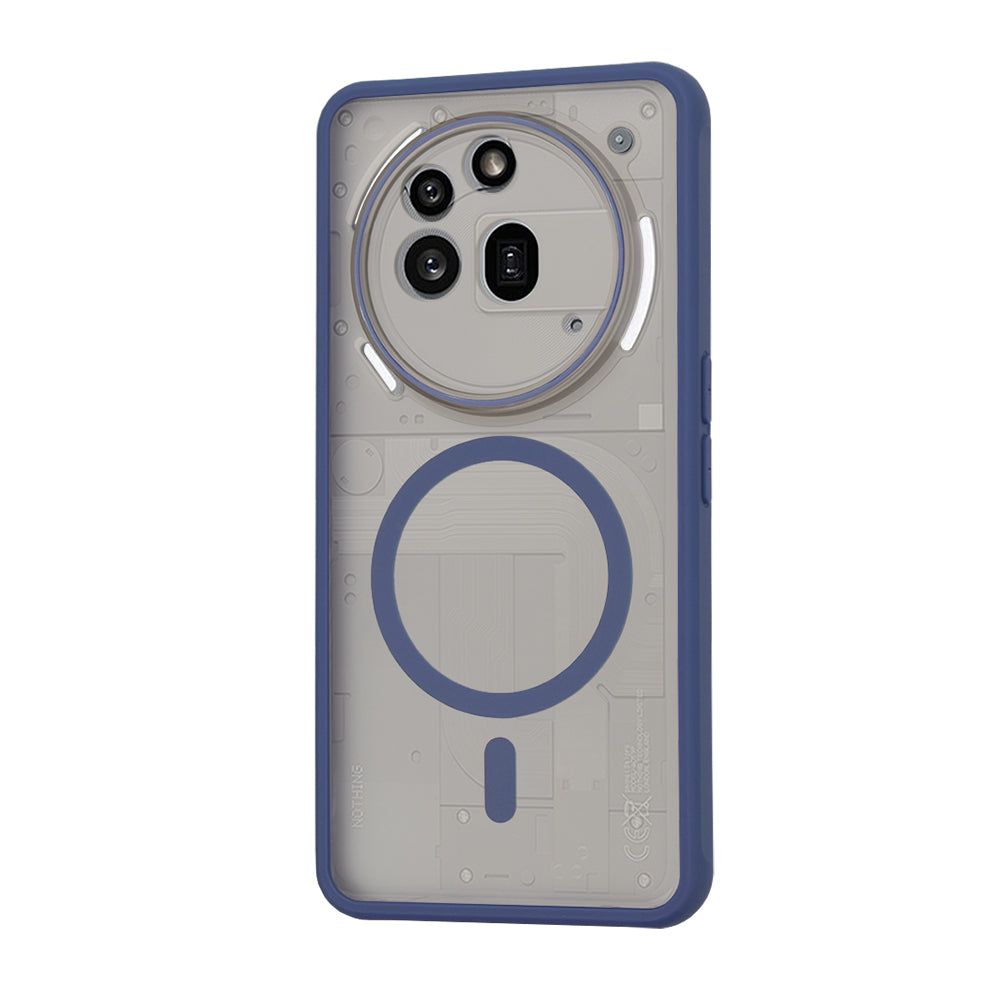 MagSafe-Hülle für Nothing Phone (3a) Pro, Techsuit, HaloFrost, Marineblau
