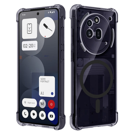 MagSafe-Hülle für Nothing Phone (3a) Pro, Techsuit, stoßfeste klare, rauchige Farbe