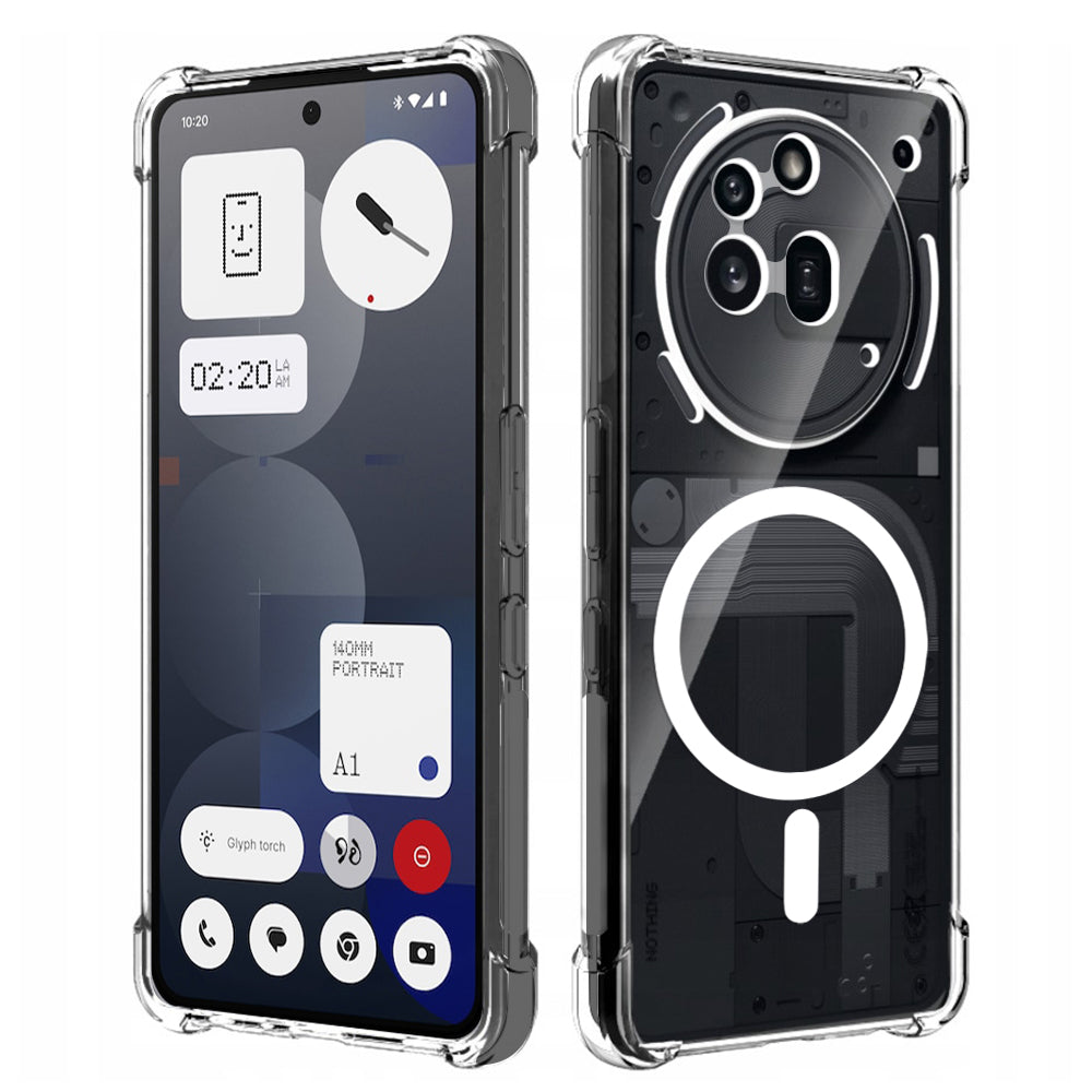 MagSafe-Hülle für Nothing Phone (3a) Pro, Techsuit, stoßfest, transparent