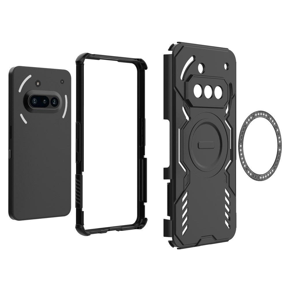 MagSafe-Hülle für Nothing Phone (3a), Techsuit, ArmorMag, Schwarz