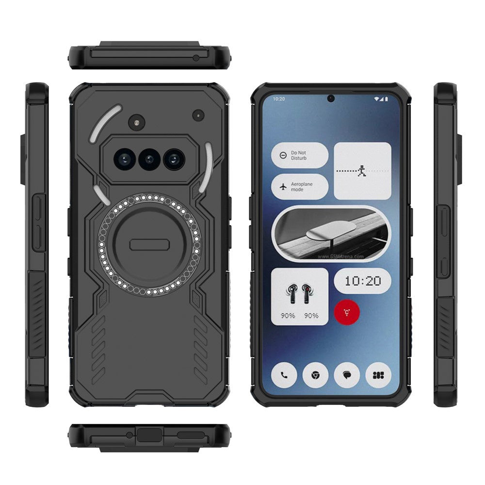 MagSafe-Hülle für Nothing Phone (3a), Techsuit, ArmorMag, Schwarz
