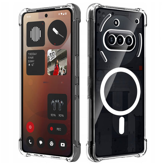 MagSafe-Hülle für Nothing Phone (3a), Techsuit, stoßfest, transparent