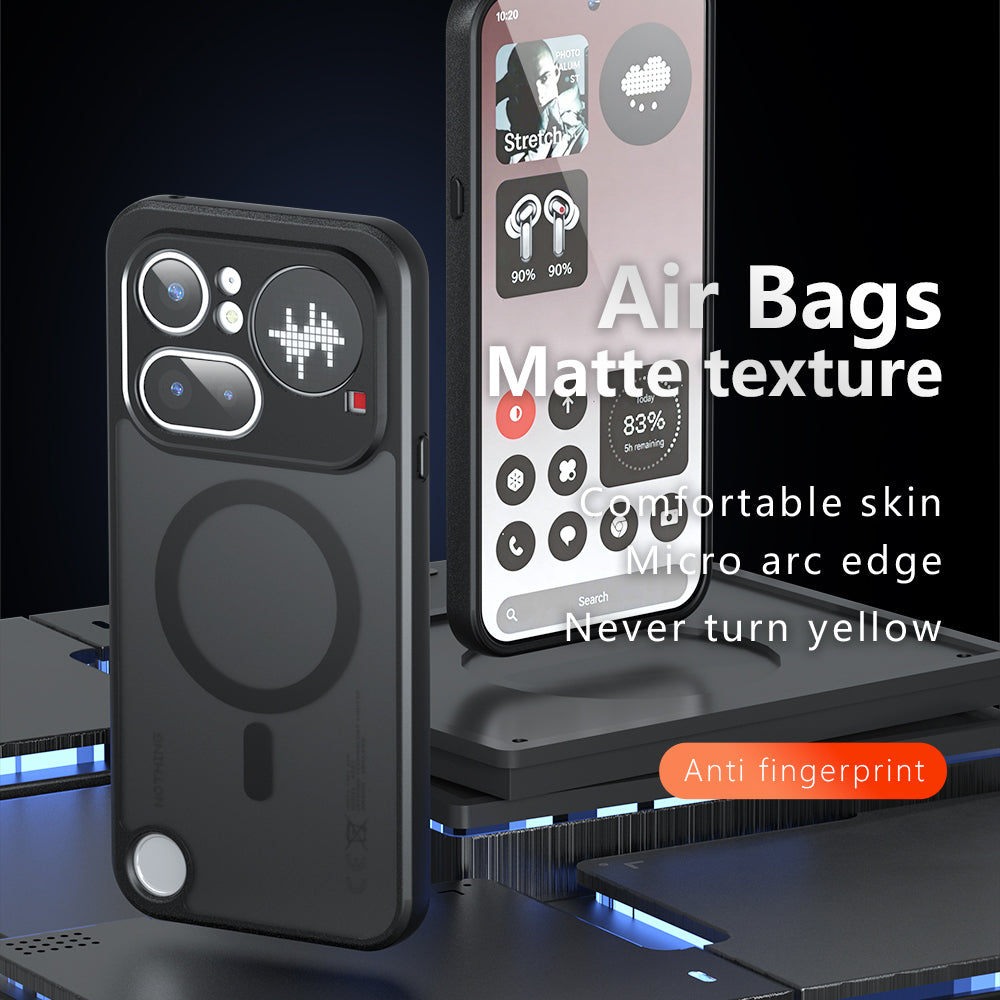 MagSafe-Hülle für Nothing Phone (4a) Pro, Techsuit, PureFrost, Satin Schwarz