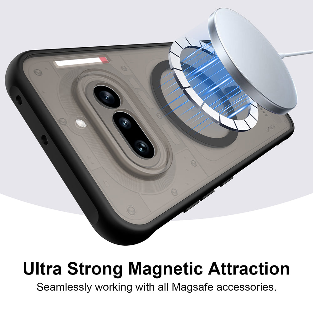 MagSafe Hülle für Nothing Phone (4a), Techsuit, HaloFrost II, Schwarz