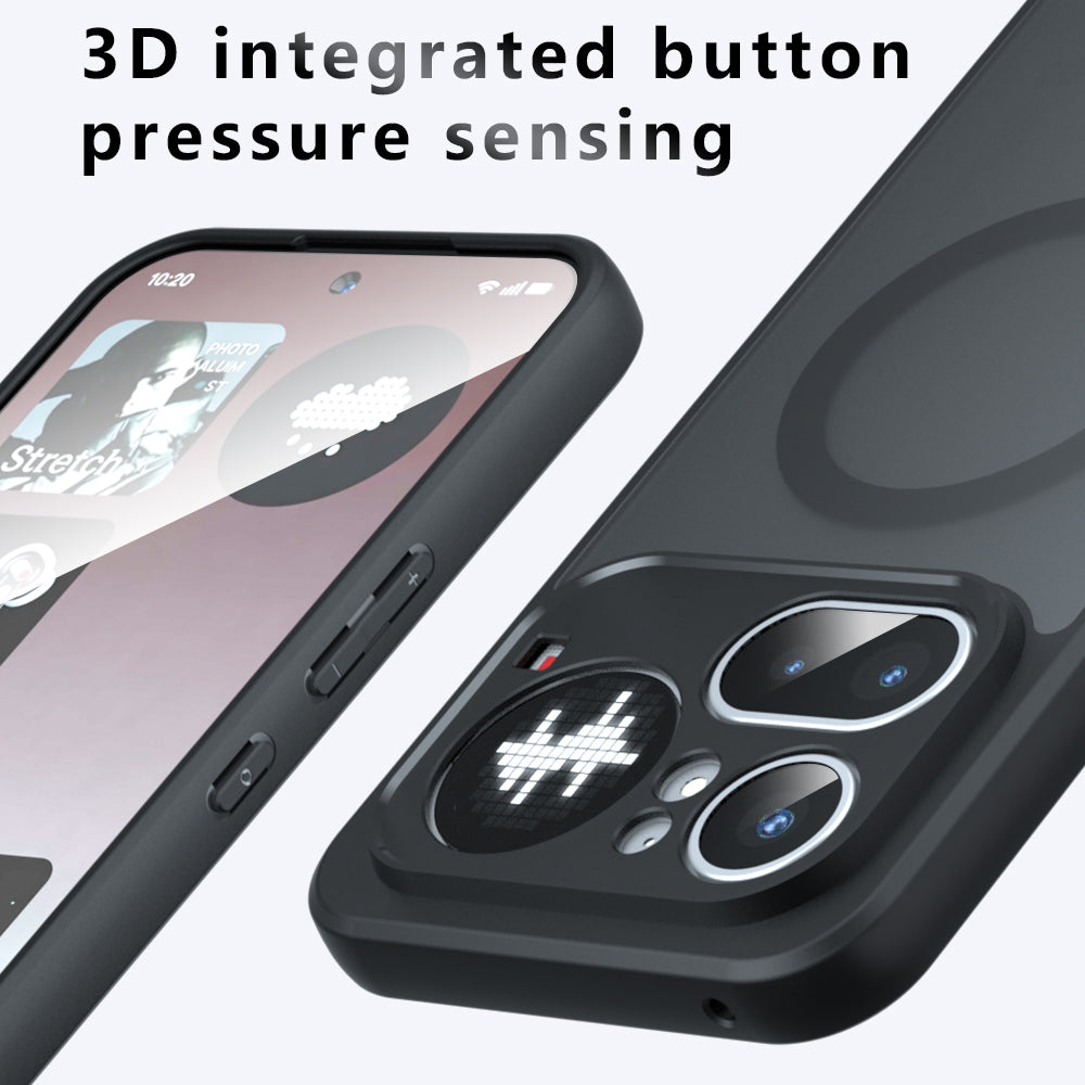 MagSafe-Hülle für Nothing Phone (4b), Techsuit, PureFrost, Satin Schwarz