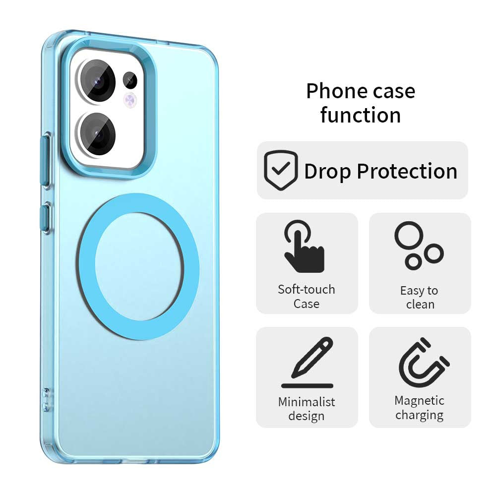 MagSafe-Hülle für Oppo Reno13 FS 5G / Reno13 F 4G / Reno13 F, Techsuit, CandyCase, Blau