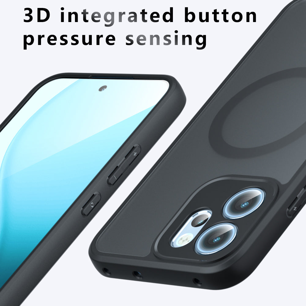 MagSafe-Hülle für Oppo Reno14 FS 5G / Reno14 F, Techsuit, PureFrost, Satin Schwarz