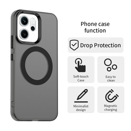 MagSafe-Hülle für Oppo Reno16 F / Reno16 FS, Techsuit, CandyCase, Schwarz