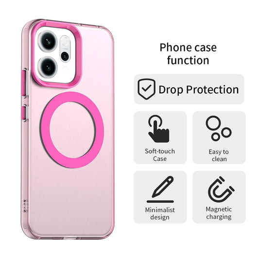 MagSafe-Hülle für Oppo Reno16 F / Reno16 FS, Techsuit, CandyCase, Rosa