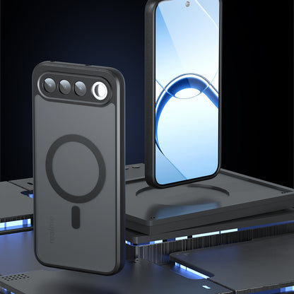 MagSafe-Hülle für Realme 16, Techsuit, PureFrost, Satin Schwarz