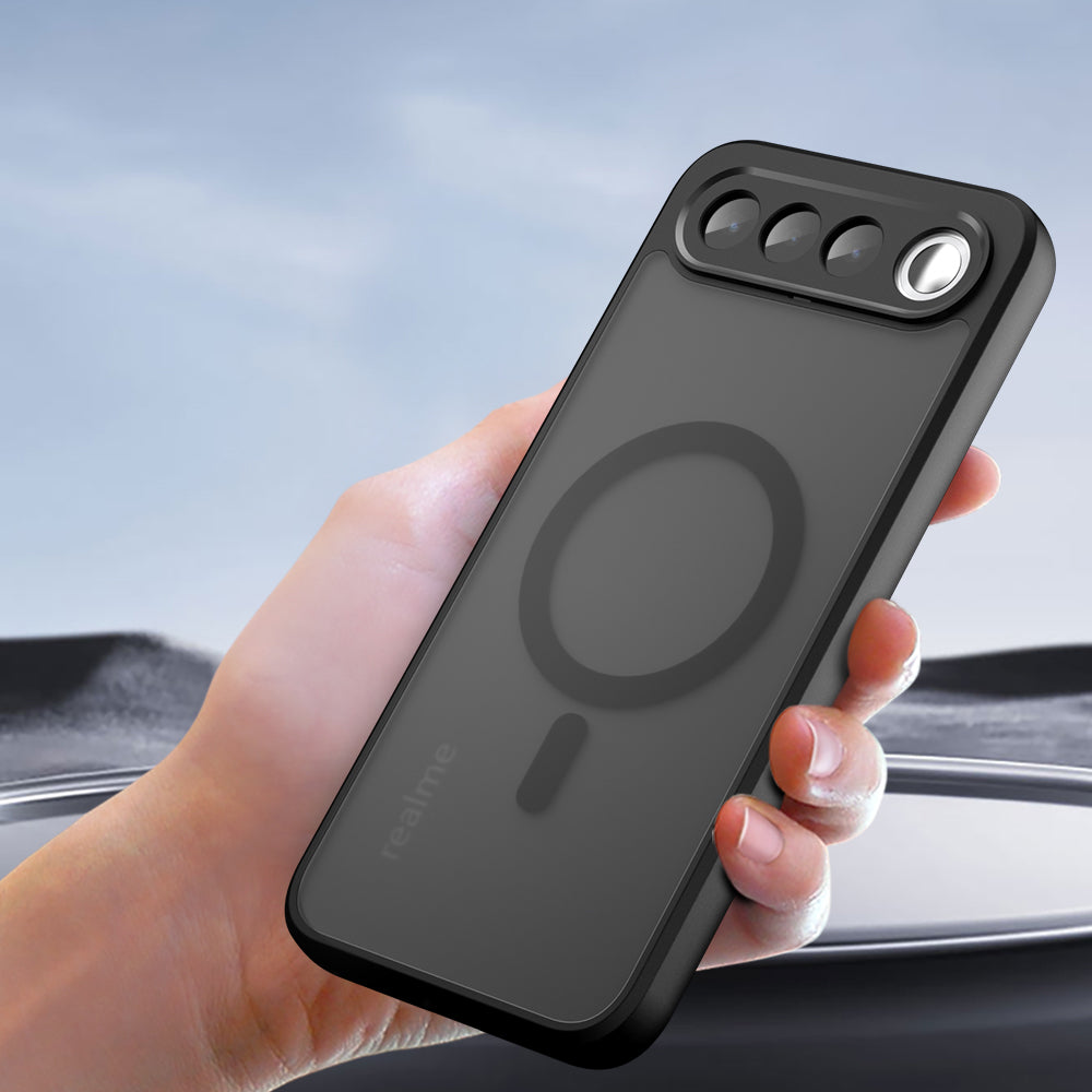 MagSafe-Hülle für Realme 16, Techsuit, PureFrost, Satin Schwarz