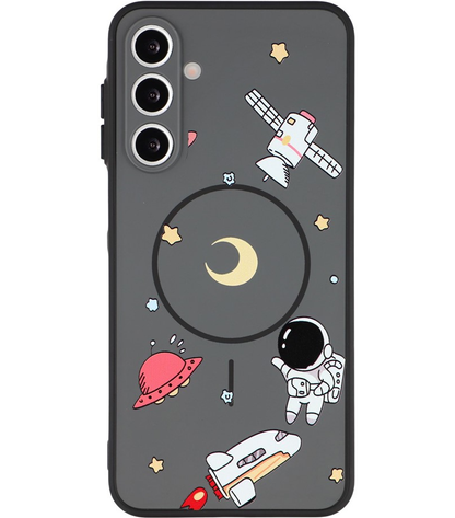 MagSafe Hülle für Samsung Galaxy S26 Ultra S948, OEM, Cartoon Astronaut, Grau