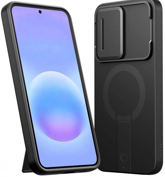 MagSafe-Hülle für Samsung Galaxy A57 5G, Tech-Protect, Kevlar Aura, Schwarz