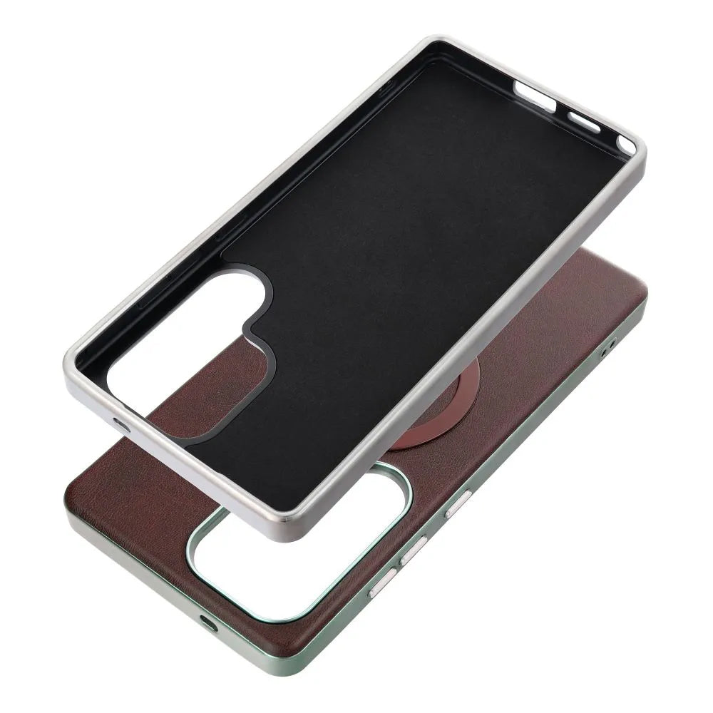 MagSafe-Hülle für Samsung Galaxy A56 A566, OEM, Gentleman Mag, Braun